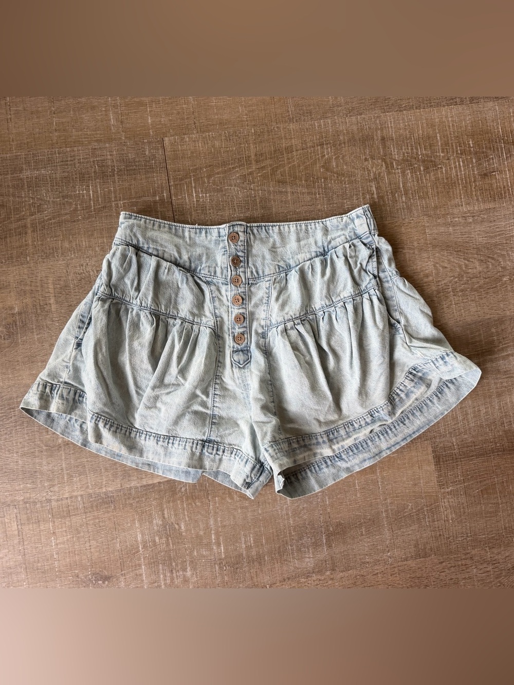 We The Free Free Fleur Denim Shorts in Belle Blue - Picture 6 of 9